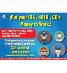 Put your IRA, 401k, CD's Money to Work
